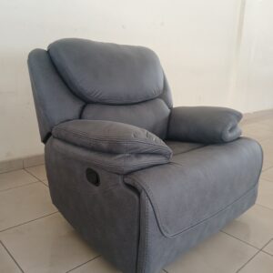 Grey One-Seater King-Size Recliner Sofa.
