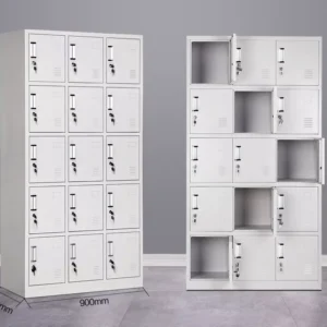 15-Door Steel Locker Cabinet.