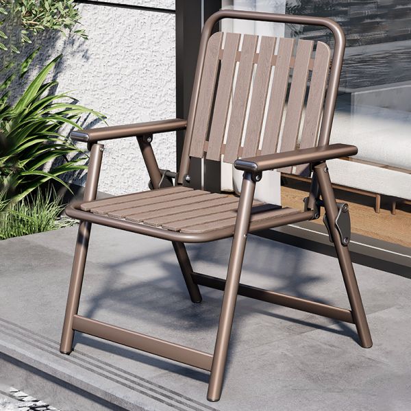 Brown Heavy-Duty Foldable Chair - Image 2