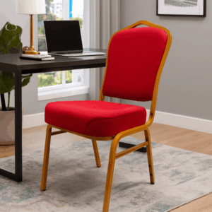 Premium Red High-Density Banquet Chair.