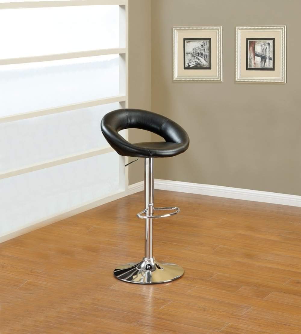 Leather Adjustable Height Counter Stool - Image 2