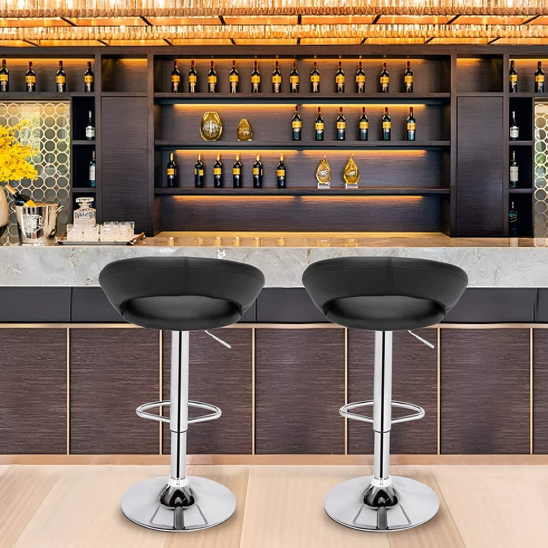 Leather Adjustable Height Counter Stool - Image 3