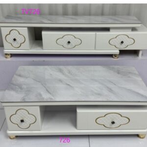 Matching Marble Coffee Table & TV Stand Set