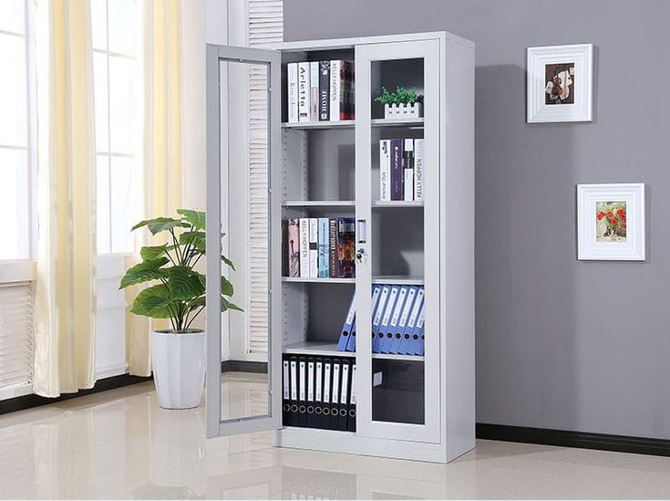 Steel Glass-Door Filing Cabinet - Image 2