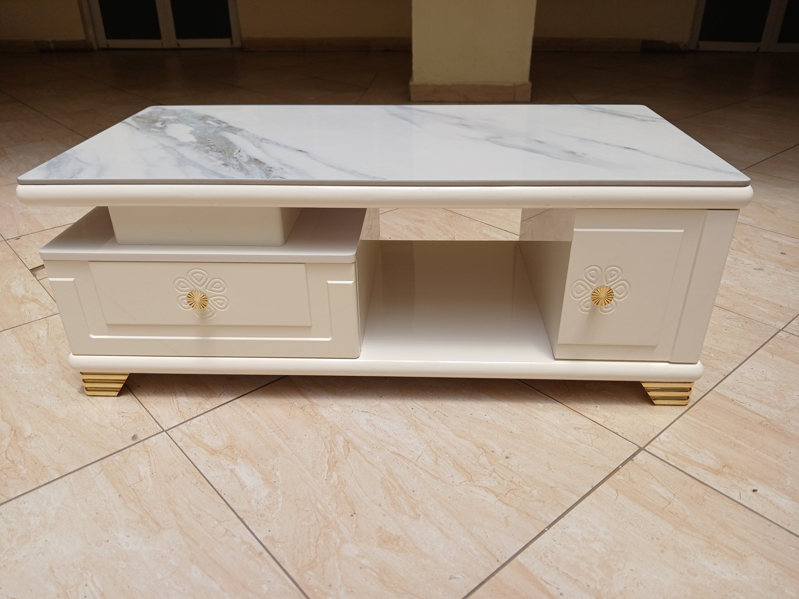Premium Matching Marble Coffee Table and TV Stand Set. - Image 4