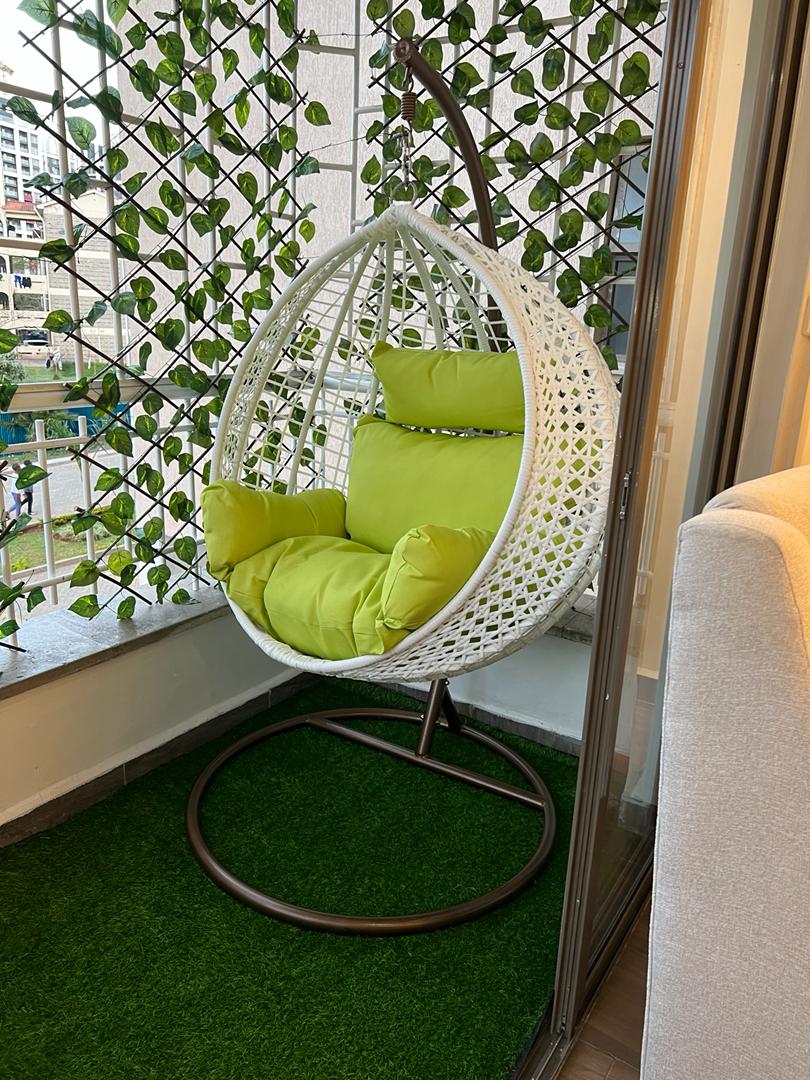 White Hammock Balcony Swing Chair