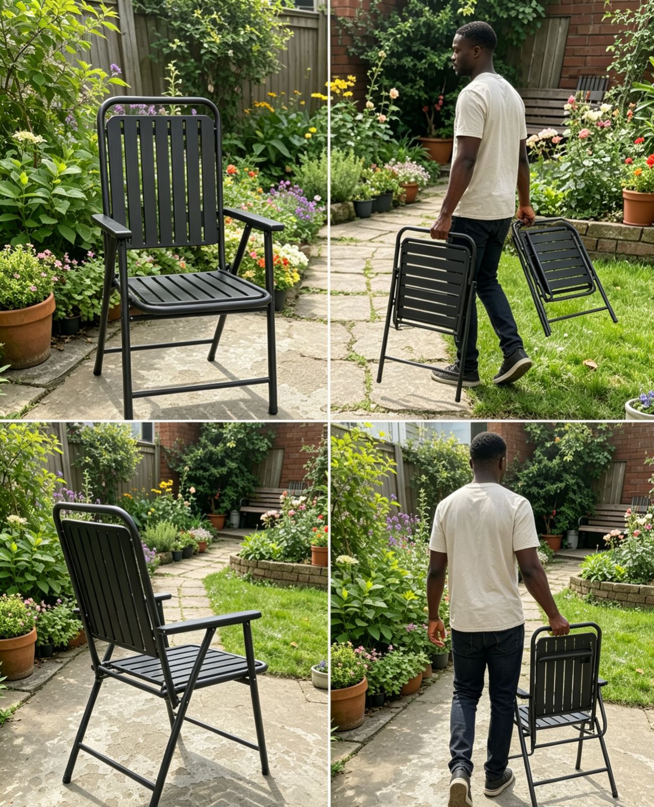 Black Foldable Outdoor Chair
