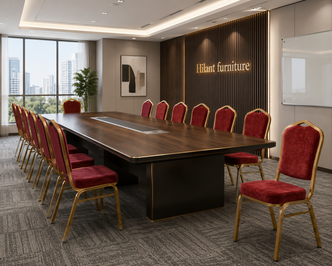 Red High-Density Banquet/Church Chair. - Image 2