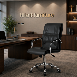 Black Leather Executive Office Chair.