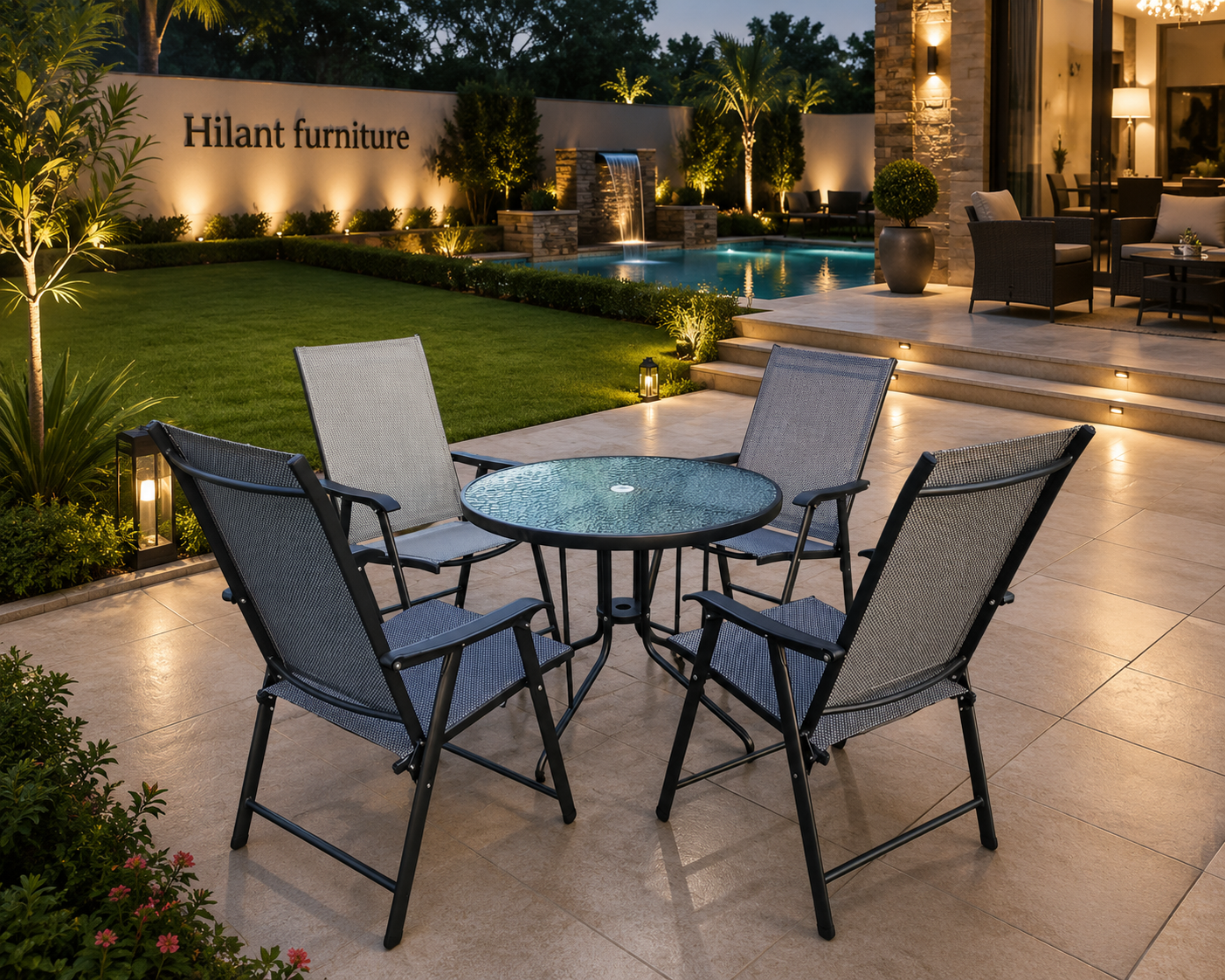 Foldable 4-Seater Outdoor Set - Image 2