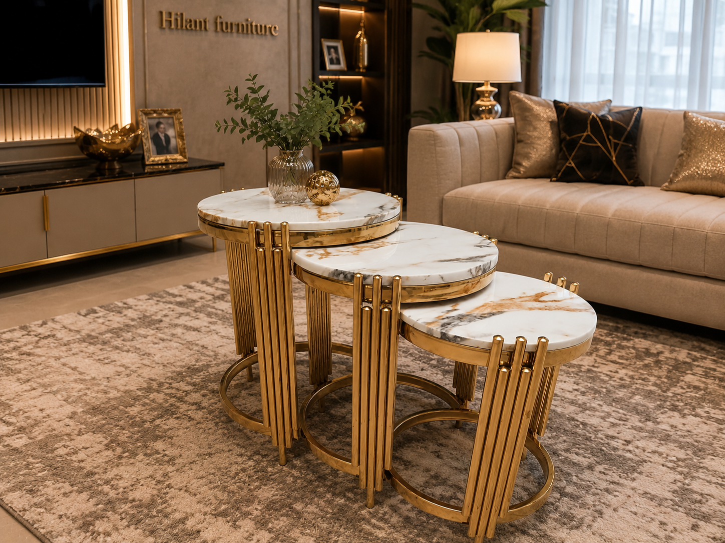 Marble 3-In-1 Nesting Stool Set. - Image 2