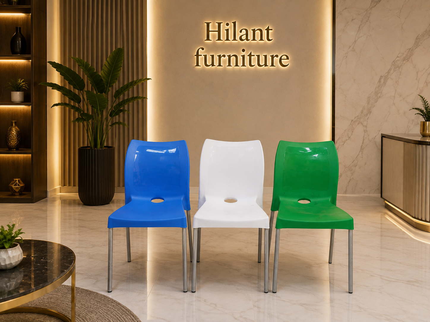 Heavy-Duty Plastic Stackable Chairs